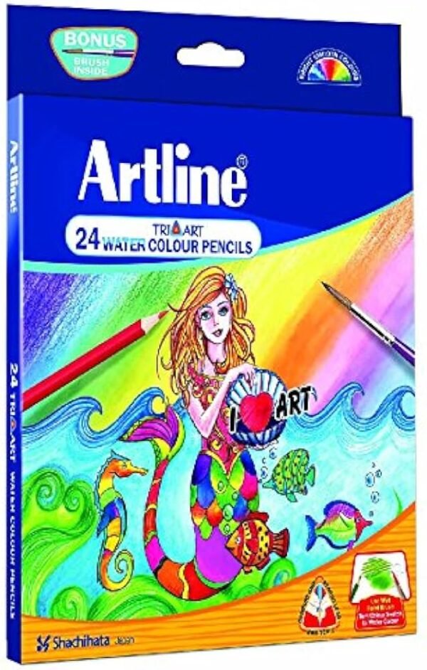 ARTLINE WATER COLOR PENCILS 24 WITH BRUSH ARTLINE WATER COLOR PENCILS 24 WITH BRUSH