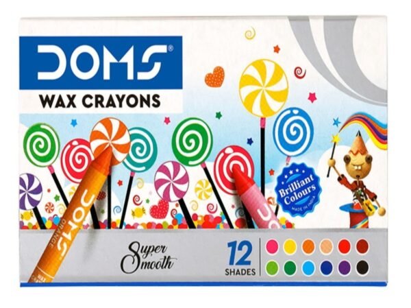 DOMS WAX CRAYONS COLORS 12 SHADE...