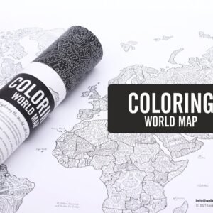 UNIK PLAY COLOURING WORLD MAP
