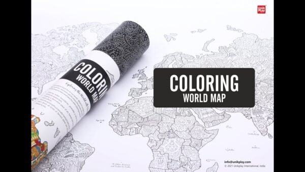 UNIK PLAY COLOURING WORLD MAP