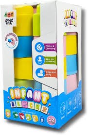 ZEPHRY INFANT BLOCKS - 12 BLOCKS